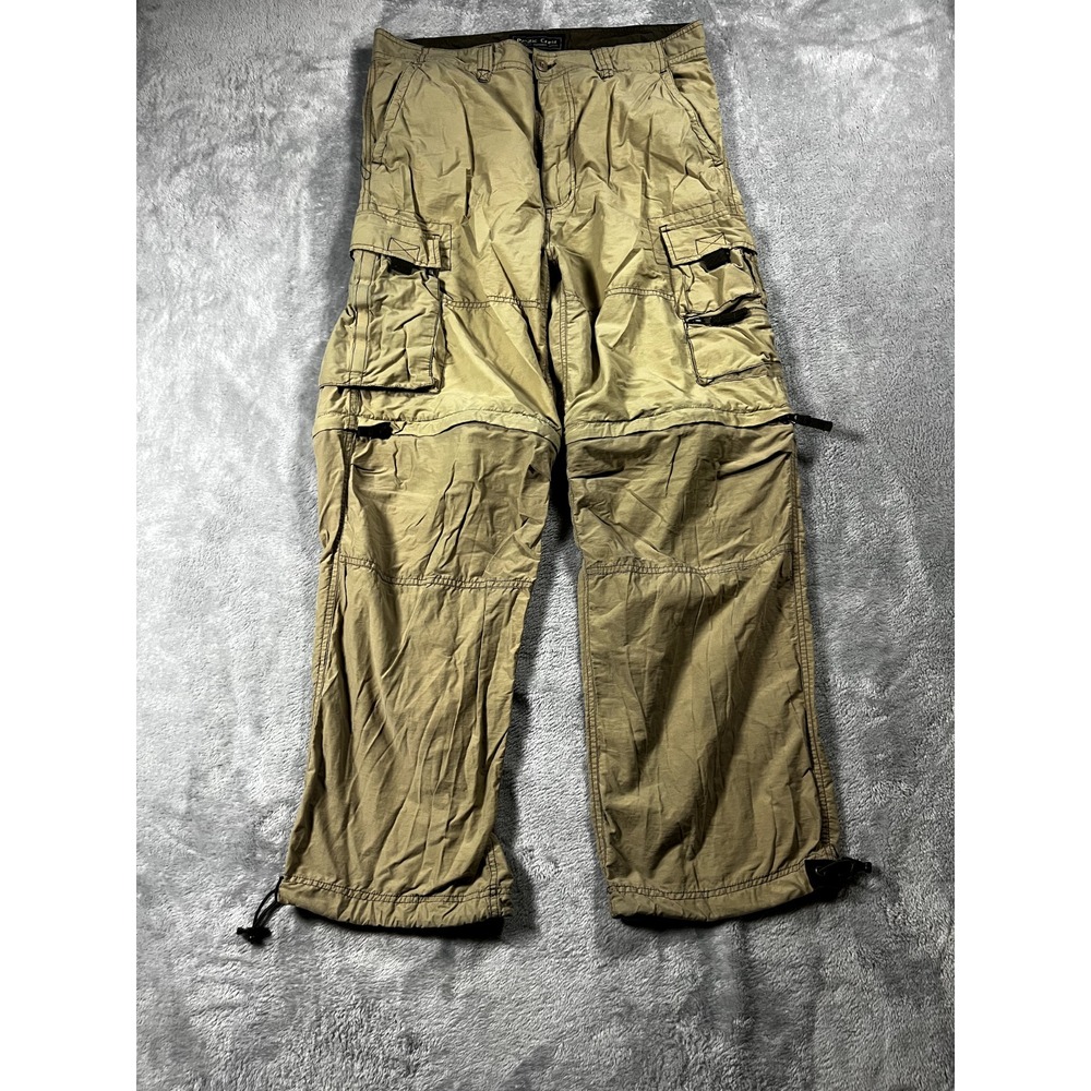 Pacific Trail Pants Mens Medium Beige Cargo Utility Convertible Hiking Gorpcore